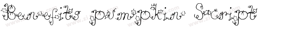 Benefits pumpkin Script字体转换